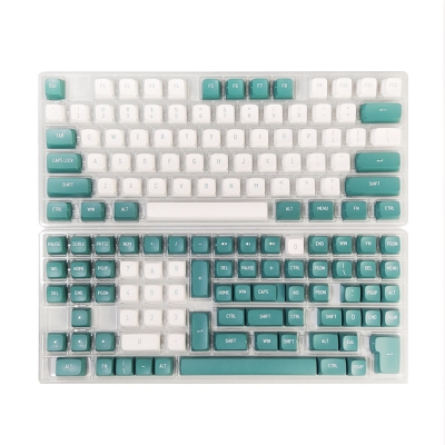 Dark Green White 104+45 CSA Profile PBT Doubleshot Keycap Set Cherry MX Mechanical Gaming Keyboard